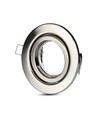 GU10 lampe - rund, satin nikkel