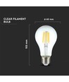 A67 LED Glødetrådspære 10W E27 - 4000K.