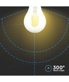 E27 10W LED filament pære - A60, klart glass, 1055lm, 4000K