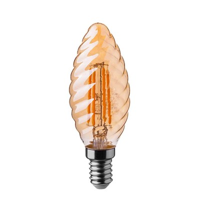 4W Kronelyspære E14 - Amber Deksel Twist 2200K