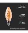 4W Kronelyspære E14 - Amber Deksel Twist 2200K