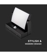 17W Vegglampe med Sensor - LED, 3000K, Sort, IP65