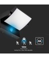 17W Vegglampe med Sensor - LED, 3000K, Sort, IP65