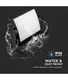 17W Vegglampe med Sensor - LED, 3000K, Sort, IP65
