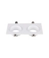 2 Hoved Spotlys Lamper - Jern+PC, Hvit+Hvit
