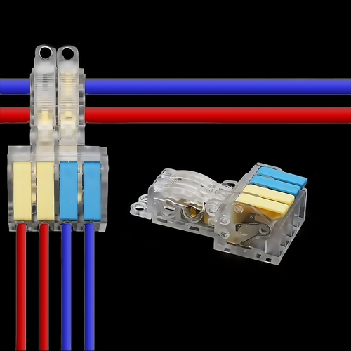 1 stk. skrueløs T-samlemuffe - 250V, 2 til 4, 32A