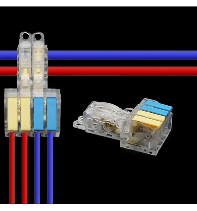 1 stk. skrueløs T-samlemuffe - 250V, 2 til 4, 32A