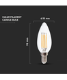 E14 4W dimbar LED-kronepære - Filament, varmhvit