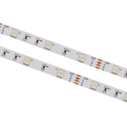 LED strips 7.2W/m RGB LED strip - 10m, IP68, 30 LED pr. meter 24v, 12mm bred