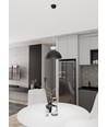 Lunaro 1S Sort/Hvit pendellampe - Ø30 cm, GX53, 230V, uten lyskilde