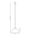 Lunaro 1L Sort/Grønn pendellampe - Ø40 cm, GX53, 230V, uten lyskilde