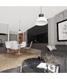 Lunaro 1S Hvit/Sort pendellampe - Ø30 cm, GX53, 230V, uten lyskilde