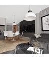Lunaro 1L Hvit/Sort pendellampe - Ø40 cm, GX53, 230V, uten lyskilde