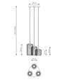Vander 3PREM Sort/Gull pendellampe - Ø16 cm, E27, 230V, uten lyskilde