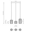 Vander 3 Sort pendellampe - Ø16 cm, E27, 230V, uten lyskilde
