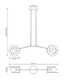 Euforia 2 Sort pendellampe - Ø20 cm, E27, 230V, uten lyskilde.