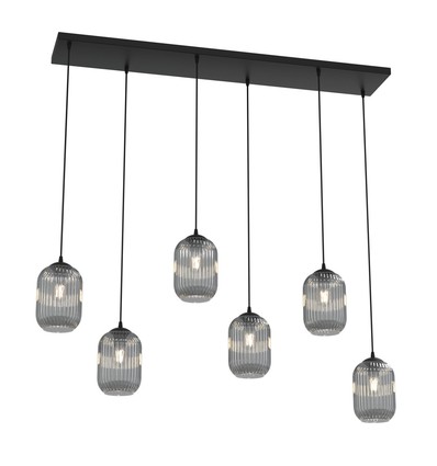 Verdi 6 Sort/Grafitt pendellampe - Ø15 cm, E27, 230V, uten lyskilde