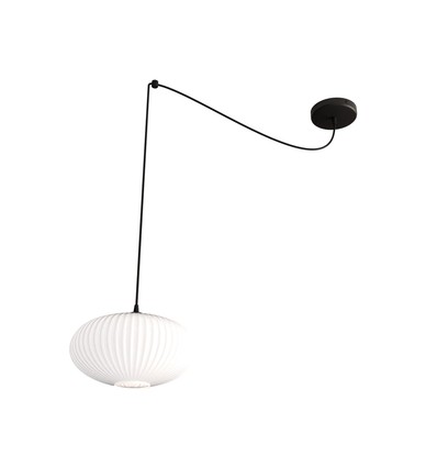 Origo 1 Sort/Opal pendellampe - Ø30 cm, E27, 230V, uten lyskilde