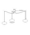 Origo 3 Sort/Opal pendellampe - Ø30 cm, E27, 230V, uten lyskilde