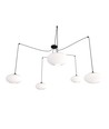 Origo 5 Sort/Opal pendellampe - Ø30 cm, E27, 230V, uten lyskilde