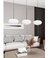 Coco 3 Sort/Opal pendellampe - Ø30 cm, E27, 230V, uten lyskilde