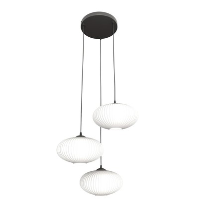 Coco 3 Sort Prem Opal pendellampe - Ø30 cm, E27, 230V, uten lyskilde