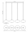 Coco 4 Sort/Grafitt pendellampe - Ø30 cm, E27, 230V, uten lyskilde