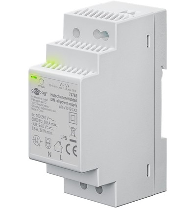 36W / 24V DC DIN-skinne strømforsyning - 1.5A