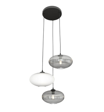 Coco 3 Sort Prem Mix pendellampe - Ø30 cm, E27, 230V, uten lyskilde