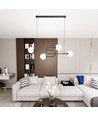 Atria 4 Sort/Opal pendellampe - Ø15 cm, E14, 230V, uten lyskilde