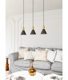 Rosa 3 Sort pendellampe - Ø16 cm, E27, 230V, uten lyskilde