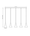 Rosa 5 Sort pendellampe - Ø16 cm, E27, 230V, uten lyskilde