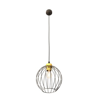 Nando 1 Sort/Gull pendellampe - Ø24 cm, E27, 230V, uten lyskilde