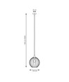 Nando 1 Sort/Gull pendellampe - Ø24 cm, E27, 230V, uten lyskilde
