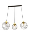 Nando 3 Sort/Gull pendellampe - Ø24 cm, E27, 230V, uten lyskilde