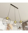Nando 3 Sort/Gull pendellampe - Ø24 cm, E27, 230V, uten lyskilde