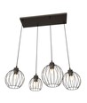 Nando 4 Sort pendellampe - Ø24 cm, E27, 230V, uten lyskilde