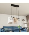 Nando 4 Sort pendellampe - Ø24 cm, E27, 230V, uten lyskilde