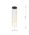 Selter 7 Premium Gull pendellampe - Ø2 cm, G9, 230V, uten lyskilde
