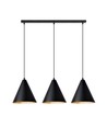 Rebel 3 Sort/Gull pendellampe - Ø23,5 cm, E27, 230V, uten lyskilde