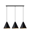 Rebel 3 Sort/Gull pendellampe - Ø23,5 cm, E27, 230V, uten lyskilde