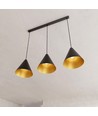 Rebel 3 Sort/Gull pendellampe - Ø23,5 cm, E27, 230V, uten lyskilde