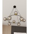 Azura 8 Sort/Grafitt pendellampe - Ø14 cm, E14, 230V, uten lyskilde