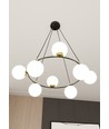 Azura 8 Sort/Opal pendellampe - Ø14 cm, E14, 230V, uten lyskilde