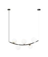 Ritz 5 Sort/Opal pendellampe - Ø14 cm, E14, 230V, uten lyskilde