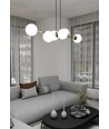 Gravity 6 Sort/Opal pendellampe - Ø14 cm, E14, 230V, uten lyskilde