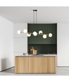 Gravity 8 Sort/Opal pendellampe - Ø14 cm, E14, 230V, uten lyskilde