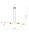 Gravity 8 Sort/Opal pendellampe - Ø14 cm, E14, 230V, uten lyskilde