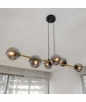 Gravity 6 Sort/Grafitt pendellampe - Ø14 cm, E14, 230V, uten lyskilde