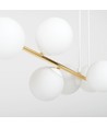 Gravity 8 Hvit/Gull pendellampe - Ø14 cm, E14, 230V, uten lyskilde
